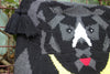 Knitted moon bear clutch